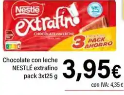 Cash Ifa NESTLÉ Chocolate con leche extrafino oferta