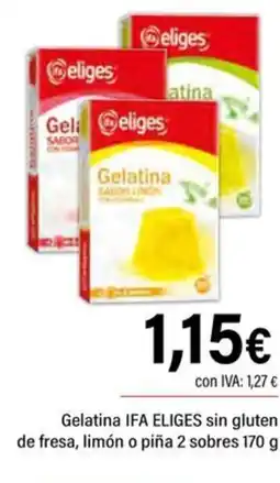 Cash Ifa IFA ELIGES Gelatina sin gluten de fresa, limón o piña 2 sobres oferta