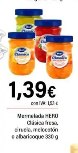 Cash Ifa HERO Mermelada Clásica fresa, ciruela, melocotón o albaricoque oferta
