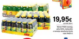 Cash Ifa PAGO Néctar naranja, piña 100%, melocotón o naranja-zanahoria-limón oferta