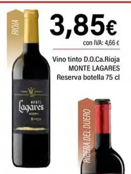 Cash Ifa MONTE LAGARES Vino tinto D.O.Ca.Rioja Reserva botella oferta