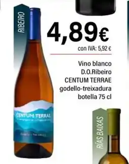 Cash Ifa CENTUM TERRAE Vino blanco D.O.Ribeiro godello-treixadura oferta