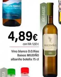 Cash Ifa MIUDIÑO Vino blanco D.O.Rías Baixas albariño botella oferta