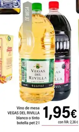 Cash Ifa VEGAS DEL RIVILLA Vino de mesa blanco o tinto botella oferta