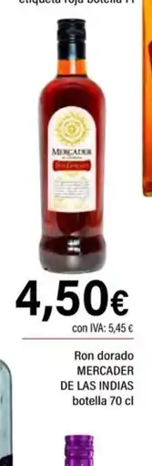 Cash Ifa MERCADER DE LAS INDIAS Ron dorado oferta