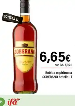 Cash Ifa SOBERANO Bebida espirituosa oferta