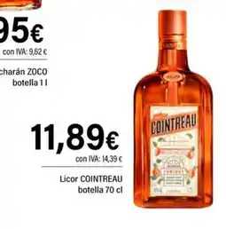 Cash Ifa COINTREAU Licor botella oferta