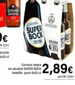 Cash Ifa SUPER BOCK Cerveza negra sin alcohol oferta