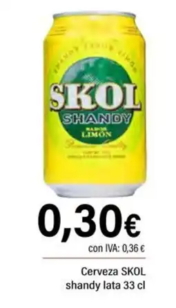 Cash Ifa SKOL Cerveza shandy oferta