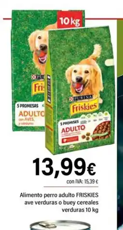 Cash Ifa FRISKIES Alimento perro adulto ave verduras o buey cereales oferta