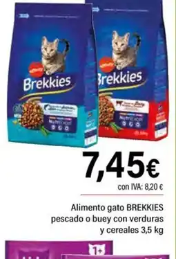 Cash Ifa BREKKIES Alimento gato pescado o buey con verduras y cereales oferta