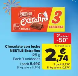 Carrefour Market NESTLÉ Chocolate con leche Extrafino oferta