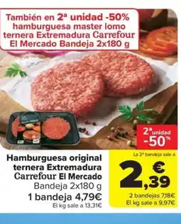 Carrefour Market Hamburguesa original ternera Extremadura oferta