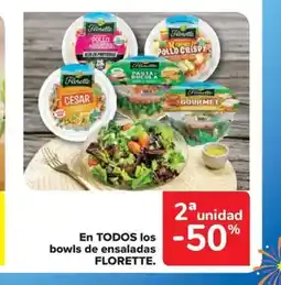 Carrefour Market FLORETTE En todas los bowls de ensaladas oferta
