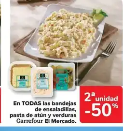 Carrefour Market En todas las bandejas de ensaladillas, pasta de atún y verdura oferta