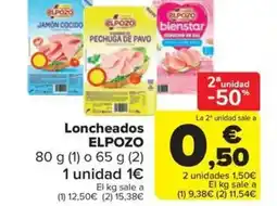 Carrefour Market ELPOZO Loncheados oferta