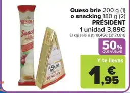 Carrefour Market PRÉSIDENT Queso brie oferta