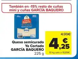 Carrefour Market GARCÍA BAQUERO Queso semicurado Ya Cortado oferta