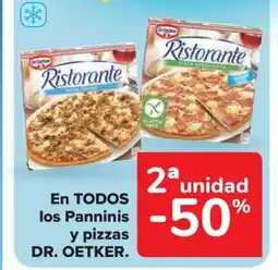 Carrefour Market DR. OETKER. En todos los panninis y pizzas oferta