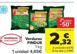 Carrefour Market FINDUS Verduras oferta