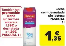 Carrefour Market PASCUAL Leche semidesnatada sin lactosa oferta