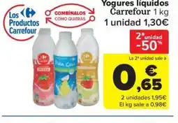 Carrefour Market Yogures líquidos oferta