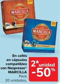 Carrefour Market MARCILLA En cafés en cápsulas compatibles con Nespresso oferta