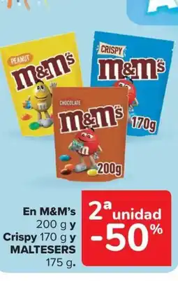 Carrefour Market M&M's,MALTESERS En Crispy oferta