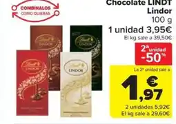 Carrefour Market LINDT Chocolate oferta