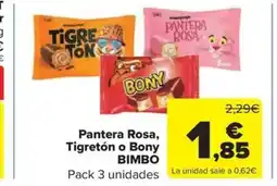 Carrefour Market BIMBO Pantera Rosa, Tigretón o Bony oferta