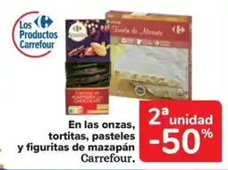 Carrefour Market En las onzas, tortitas, pasteles y figuritas de mazapán oferta