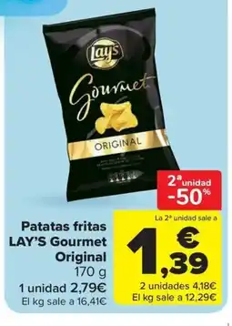 Carrefour Market LAY'S Patatas fritas Gourmet Original oferta