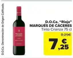 Carrefour Market MARQUÉS DE CÁCERES D.O.Ca. Rioja oferta