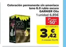 Carrefour Market GARNIER OLIA Coloración permanente sin amoniaco tono 6.0 rubio oscuro oferta