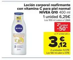 Carrefour Market NIVEA Q10 Loción corporal reafirmante con vitamina C para piel normal oferta