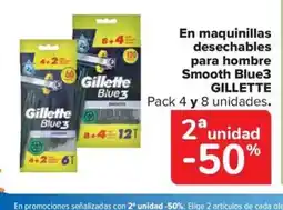 Carrefour Market GILLETTE En maquinillas desechables para hombre Smooth Blue3 oferta