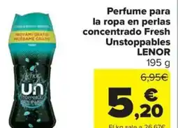 Carrefour Market LENOR Perfume para la ropa en perlas concentrado Fresh Unstoppables oferta