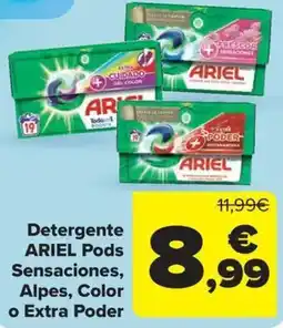 Carrefour Market ARIEL Detergente Pods Sensaciones, Alpes, Color o Extra Poder oferta