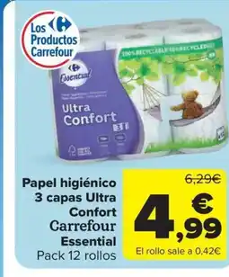 Carrefour Market Papel higiénico 3 capas Ultra Confort oferta