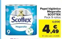 Carrefour Market SCOTTEX Papel higiénico Megarollo oferta