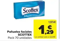 Carrefour Market SCOTTEX Pañuelos faciales oferta
