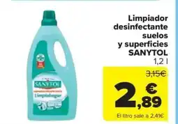 Carrefour Market SANYTOL Limpiador desinfectante suelos y superficies oferta