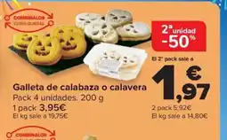 Carrefour Market Galleta de calabaza o calavera oferta