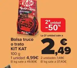Carrefour Market KIT KAT Bolsa truco o trato oferta