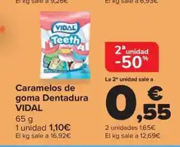 Carrefour Market VIDAL Caramelos de goma Dentadura oferta