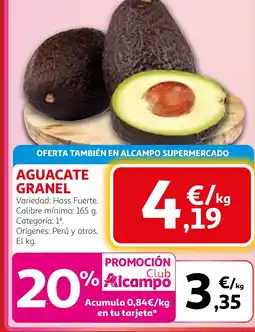 Alcampo Aguacate granel oferta