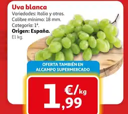 Alcampo Uva blanca oferta