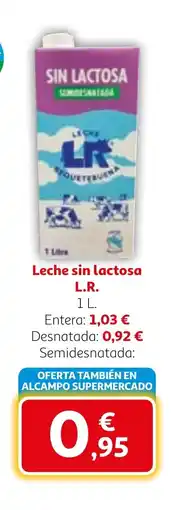 Alcampo L.R Leche sin lactosa oferta