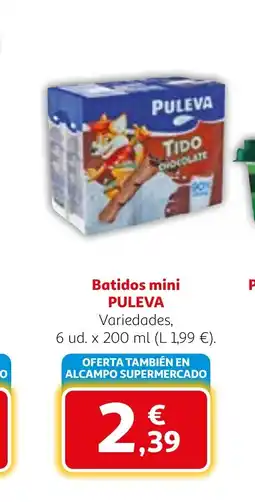 Alcampo PULEVA Batidos mini oferta