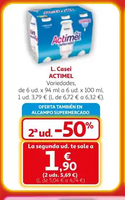 Alcampo ACTIMEL L. Casei oferta